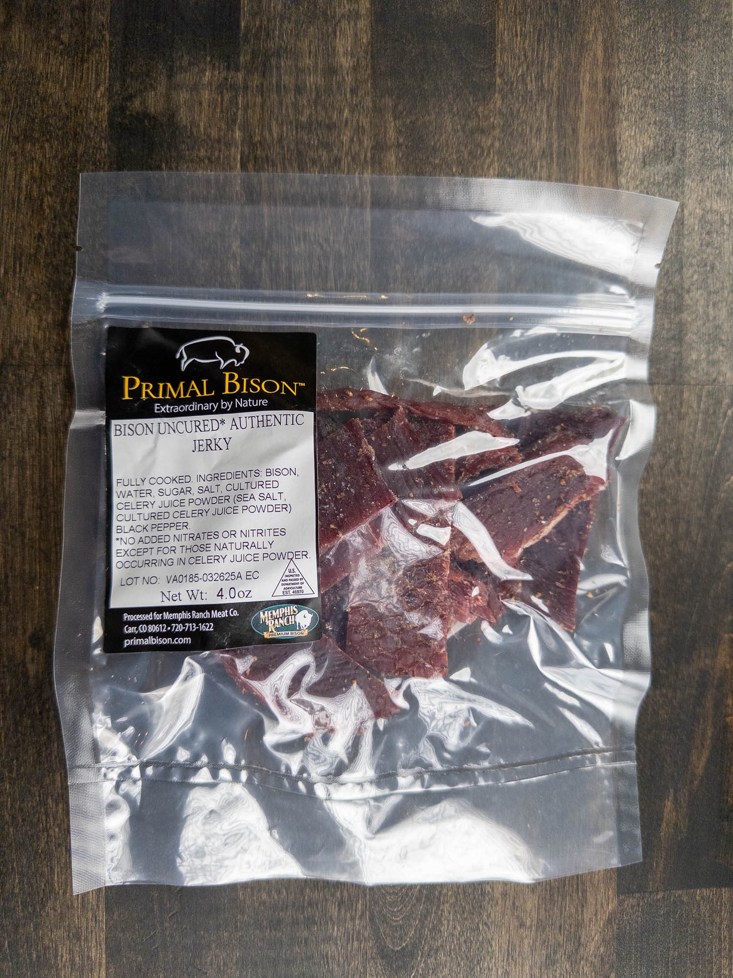 Bison Jerky - Authentic - Uncured