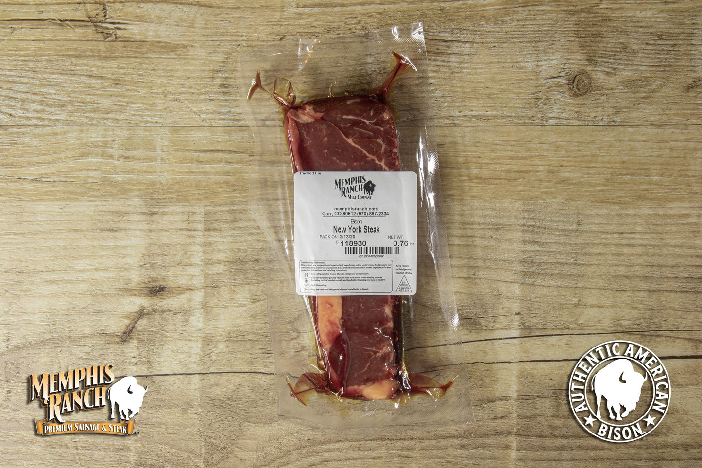 Bison New York Strip Steak - add-on