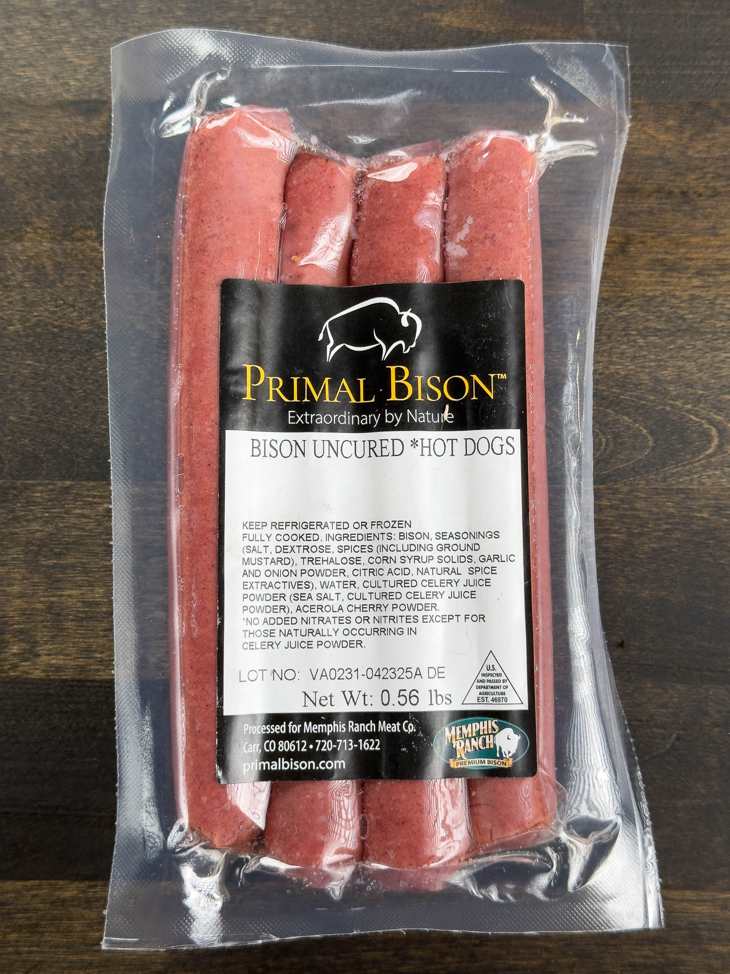 All Bison Hot Dogs
